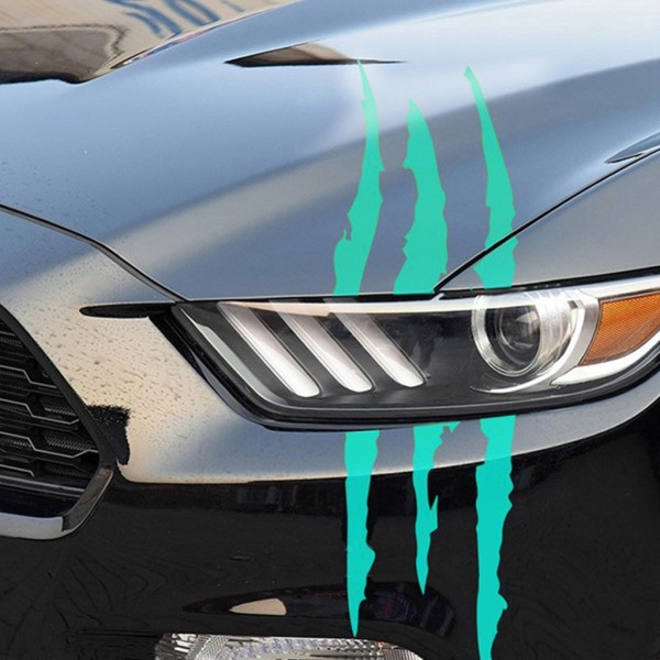 Monster Claw Scratch Marks Auto Strålkastare Dekal Bil-Styling Auto Stickers Decor Gradient