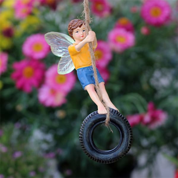 Miniature Fe Figur Udendørs Havepynt