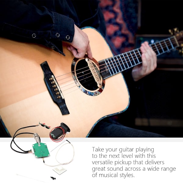 Gitarrdel Piezo Pickup Gitarr Pickup Förstärkare Gitarrdel Tillbehör