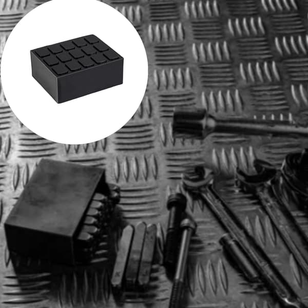 Massiv fyrkantig gummikuddeblockstativdyna för fordonslyftutrustning