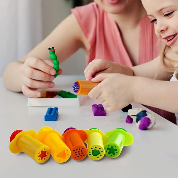 til Smart Dough Tools 5x/sæt Plasticine Squeeze Sæt Ekstruderingsværktøj til Børnespil