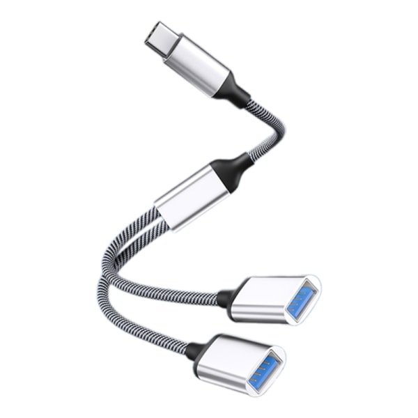 USB jakajakaapeli, tyypin C uros-2 naaras jatkojohdon liitin, USB portti keskitin Data & laturin power