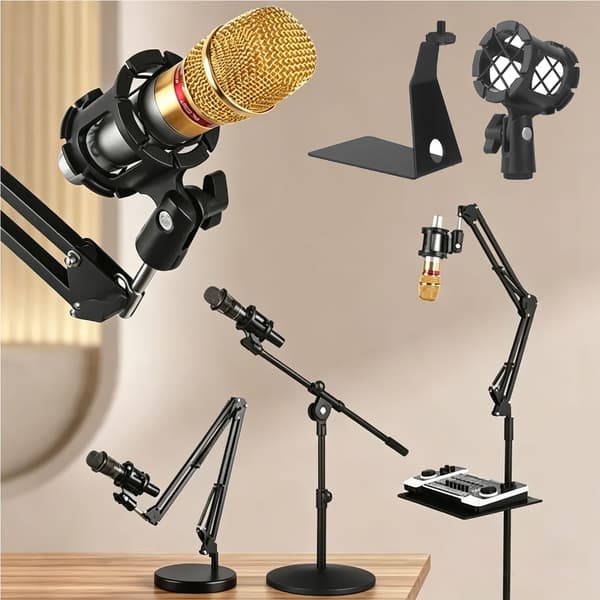 Justerbar mikrofon shock mount clip til Vlog og live streaming opsætninger