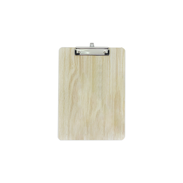 Bärbar A4 A5 Trä Skrivskiva Fil Hardboard Dokumenthållare Clip Board Fil Hardboard med Batterfly Clip