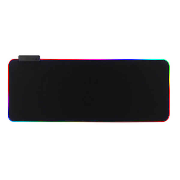 RGB Luminous Mouse Pad LED-bakgrundsbelyst gamingmusmatta med HUB 4-portars USB bordsmatta