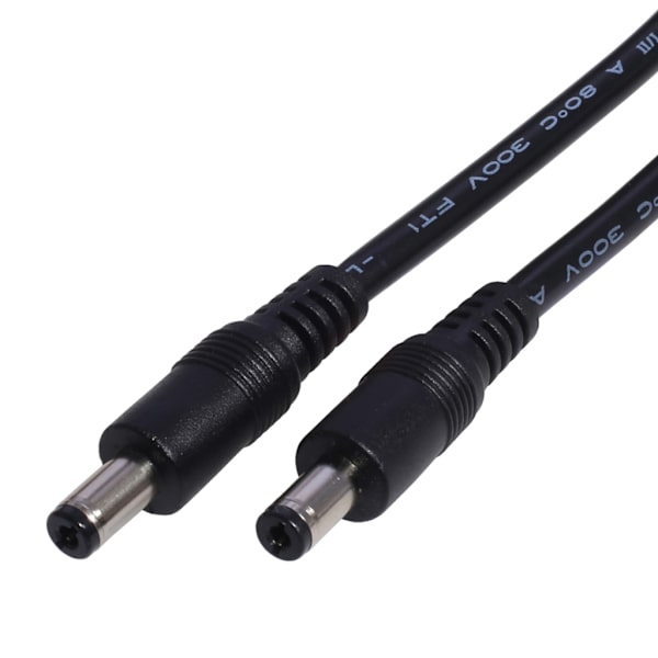 Uros-uros DC-jatkojohto 5,5 mm x 2,1 mm power -adapterikaapeli CCTV-kameran LED-nauha-auton valvontaan