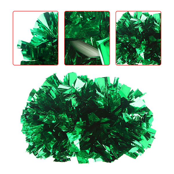 Cheerleader Cheerleading Pom Poms Muoviset Urheilukäyttöön Sopivat Kädessä Pidettävät Cheerleader Pompomit Green