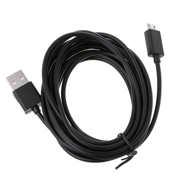 283 cm/9,28 fot Micro USB Power för PS4 Controller Laddningssladd Line Micro USB Charging Line Black