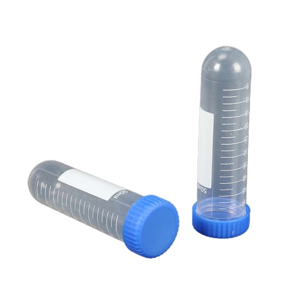 50x 50ml Plastprovrör Rund Botten Centrifugrör Lab EP-rör Flaska