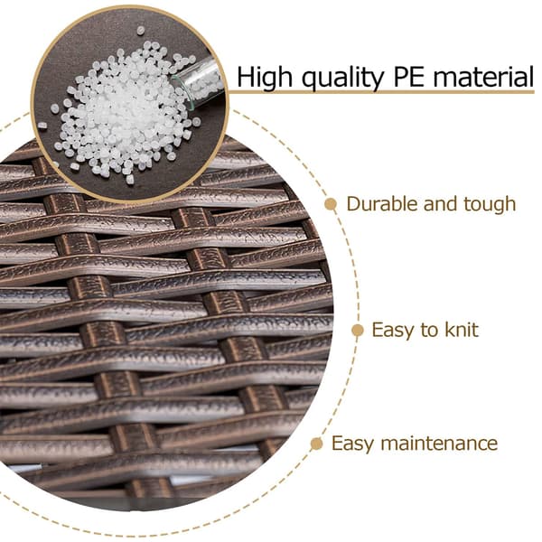 Rattanmateriale Brun Gradient for Utemøbler Sofa Hagekurvfletting