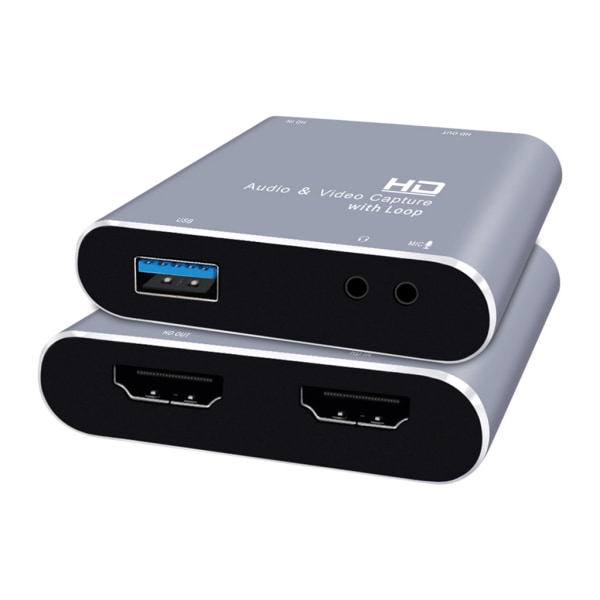 Live Vedio Capture 4K HDMI-kompatibelt Game Video Capture Card med USB3.0 Mic in