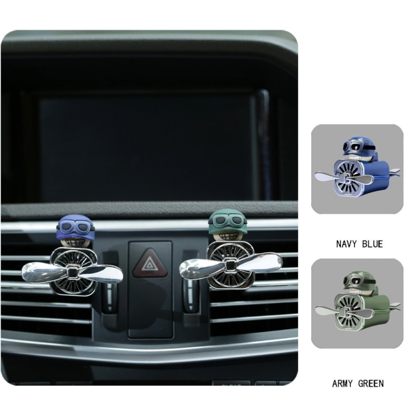 Styling Auto Aromaterapi Cool Pilot Parfym Diffuser Luftventil Härlig biltillbehör Souvenirpresent Navy blue