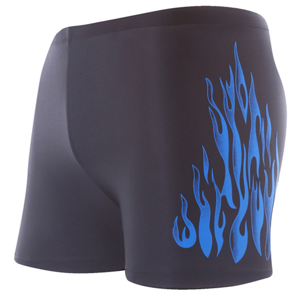Miesten uimahousut, neliömäiset lahkeet, uimapuku, muodon säilyttävä, nopeasti kuivuva Blue Size fits all
