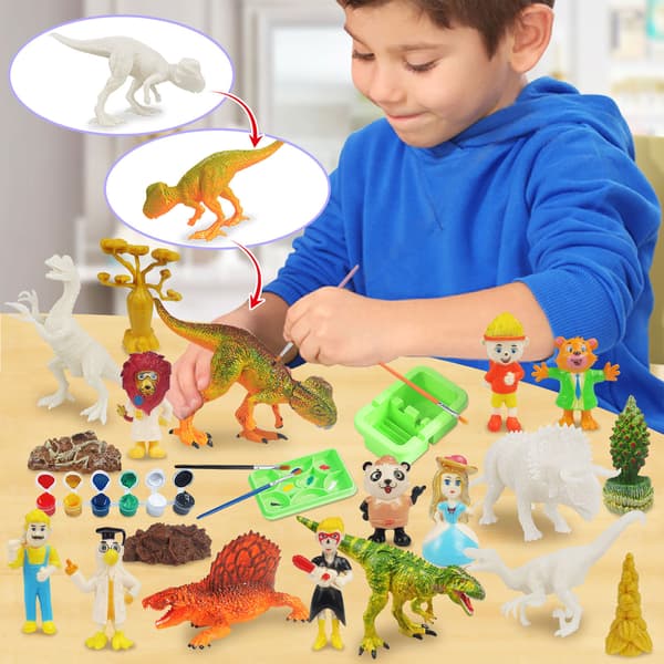 Kreativ dinosaurmodel figur tegnelegetøj pædagogisk babylegetøj