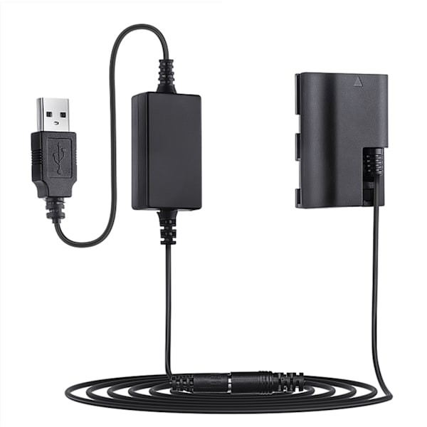 196 cm længde USB til DR E6 til LP E6 ACK-E6 til DC-kobling Dummy-batteri til 5D Mark II III 60D 60D 70D 80D 5D2 5D3 6D 7D