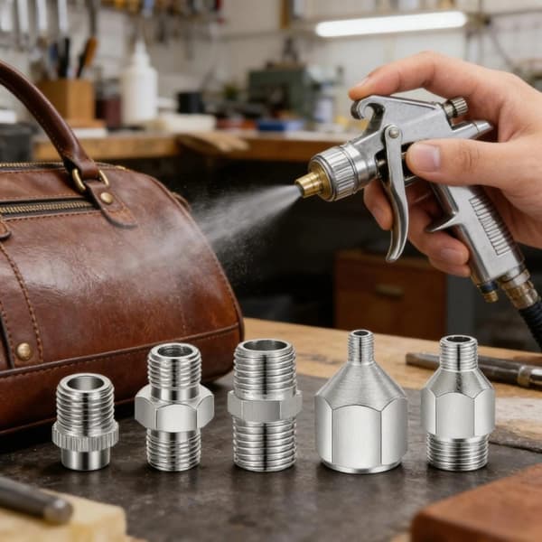 Universell sprutpistoladapterset 7 delar hög precision kopparnickel
