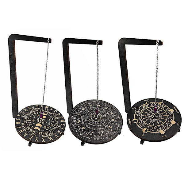 Trestativ i tre for Wicca-krystaller, krystallholder, hylle for helbredende steiner, utstillingsstativ Section B
