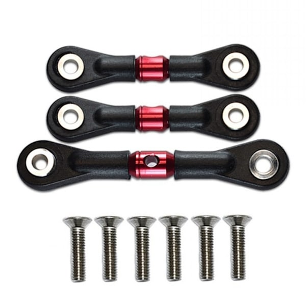3-osainen RC-auton ohjaustanko säädettävä servovivustotangon päivitysvaraosa TT02 TT02T 1/10 RC-auton lisävarusteille