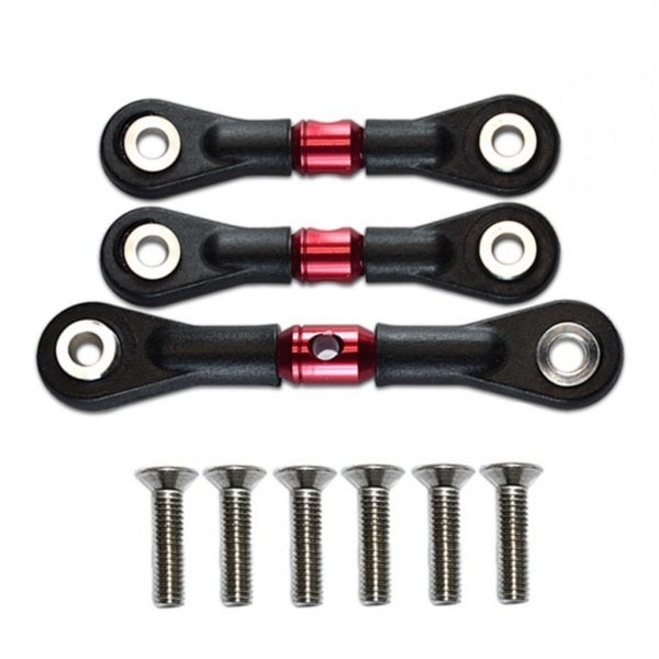 3 stycken RC bilstyrning dragstång Justerbar Servo Länkage Bar Upgrade Reservdel för TT02 TT02T 1/10 RC Biltillbehör