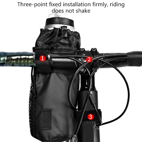 Isoleret cykelpose Cykel vandflaskeholder taske cykelpose styrpose
