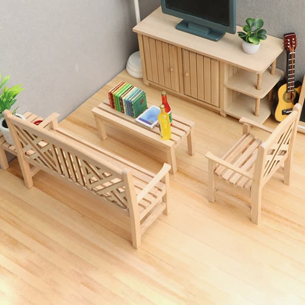 Tre stol modell realistisk lenestol modell late jenter gave