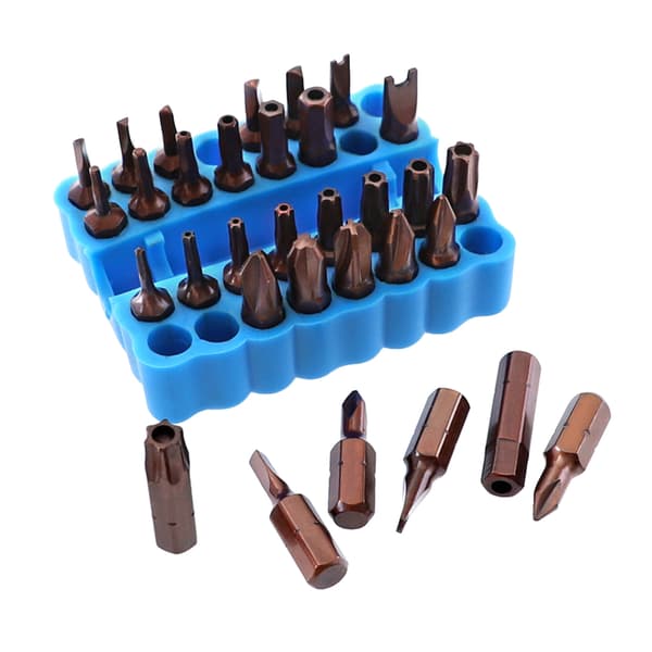 2 stk. 32-hulls sekskantbit-organisator for 25 mm lengde, 6,35 mm diameter bits, plast