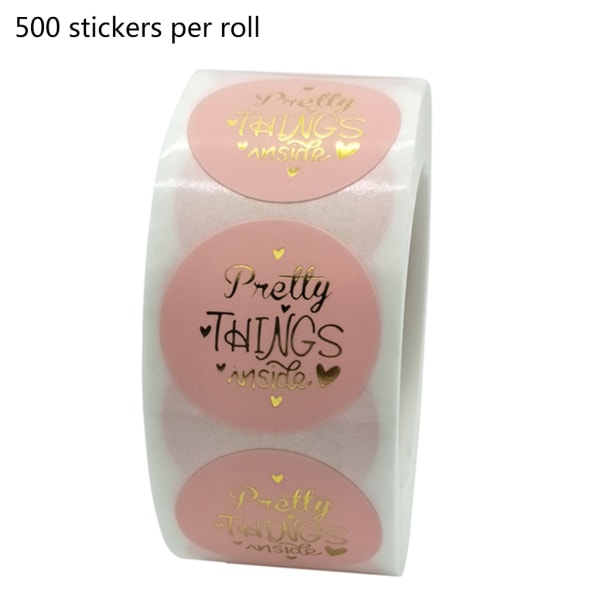500 st vackra saker inuti klistermärken Guld Folie Seal Etikett Scrapbooking Bröllopsdekoration