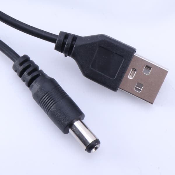 USB Han til 2.1mm 5.5x2.1mm Stik 5 Volt DC Oplader Strømkabel Ledning