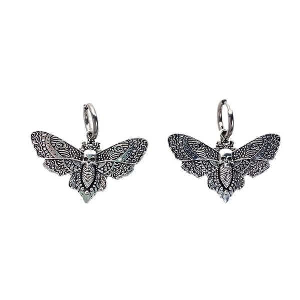 1 par europeiska och amerikanska metall örhängen örhängen Halloween Moth örhängen Earrings
