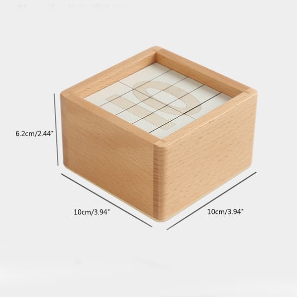 Träskiva Geometrisk Formsortering Matematik Pussel Spel Leksak