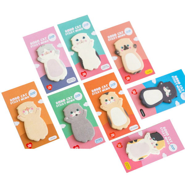 för Cat Series Sticky Note Student Message Stickers N Times Memo Pad Scrapbookin