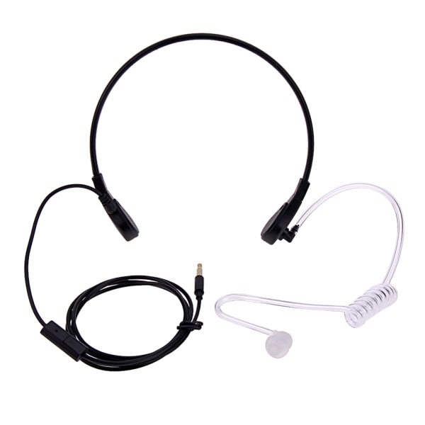 3,5 mm Throat MIC Headset Covert Acoustic Tube FBI hörlurar för telefon Android