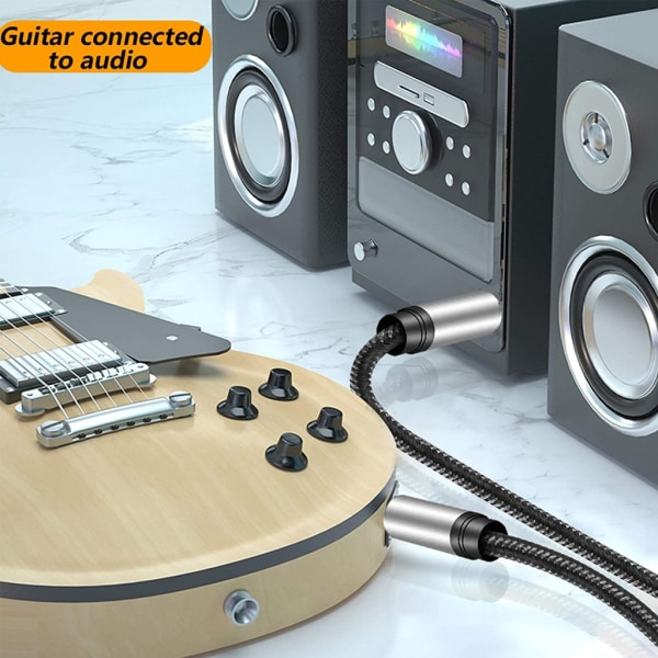 6,35 mm Mono Jack 1/4" TS-kabel Obalanserad gitarr Patch sladdar/instrumentkabel 1m