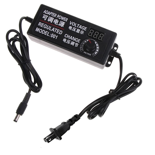 Justerbar strømforsyningsadapter med digital skærm AC100-240V til DC3-12V 5A spændinger Displayskærm strømadapter