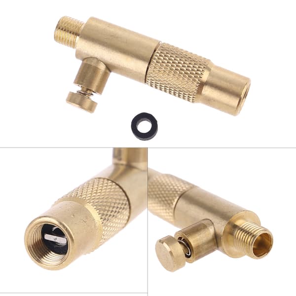 Dækventiladapter Messing Dækpumpe Kompressorpumpe Stik Tilbehør