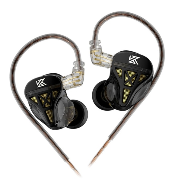 KZ-DQS 3,5 mm Plug- Hörlurar Dynamiskt ljud HIFI In-ear Mikrofon Trådbundna hörlurar Sport Gaming Headset Game Öronproppar