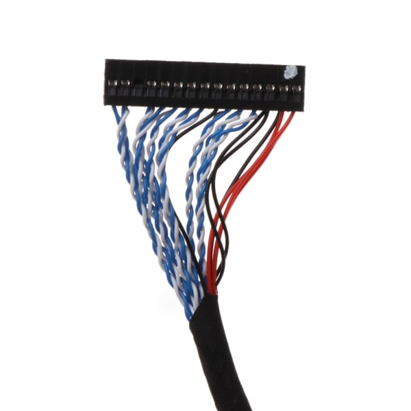 Black Wires Stand LVDS-kabel Lämplig för LCD-skärm med 2-kanaligt LVDS-gränssnitt 620mm
