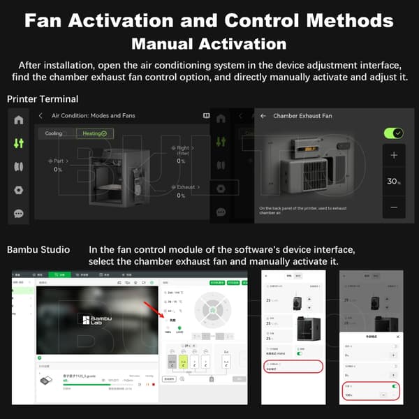P2S 3D-printer ekstern udsugningsventilator til effektiv VOC- og partikelfjernelse
