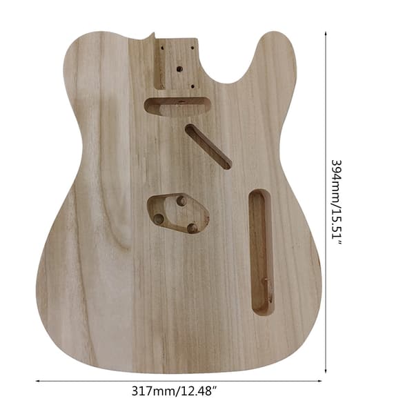 Tønneformet gitar i tre, håndlaget DIY elektrisk gitardel