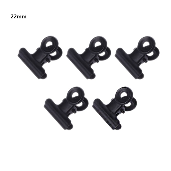 5 Stk Bulldog Brev Clips Rustfrit Stål Sort Metal Papir Fil Binder Clip St
