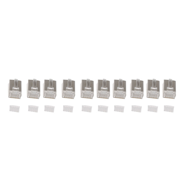 Suojatut RJ45 Cat6 -liittimet - Kullatut modulaariset liittimet