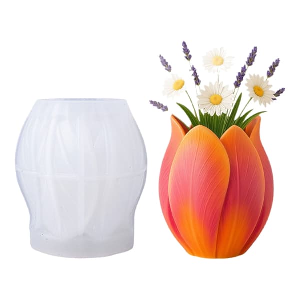 3D Blomsterform Silikoneforme til fremstilling af lys, vase, dekorative urtepotter