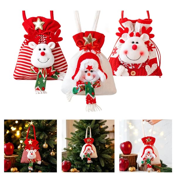 Julgodispåsar Hållbara tyg Julklappspåsar