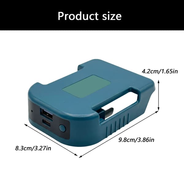 Hållbarhet ABS 18V Strömbatteriadapter för DCB204, DCB203, DCB200 DCB206