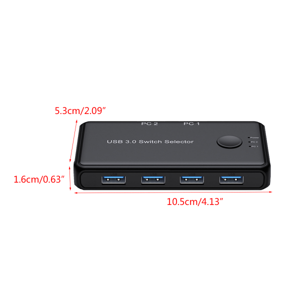 4-portars USB3.0 2.0 KVM för Smart Switcher 2 in 4 Out USB Switch för 2PCs 4 USB Sh