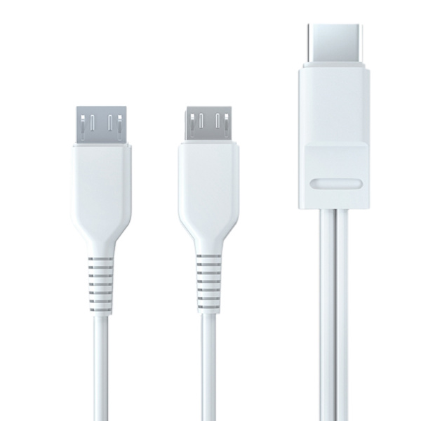 Kestävä multi Type-C Micro USB -portti matkapuhelimille/tableteille latausjohto Type-C jakokaapeli 100cm/20cm