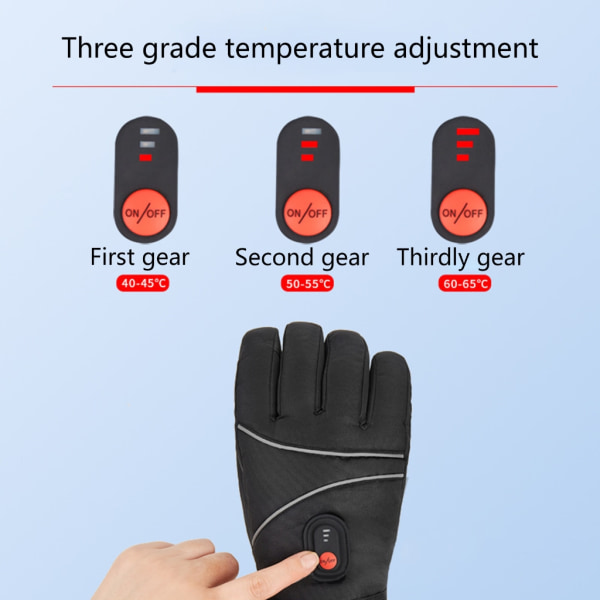 Uppgraderade uppvärmda handskar för män och kvinnor Utomhus Laddningsbara elektriska handskar för inomhusbruk Värmehandskar för klättring och vandring