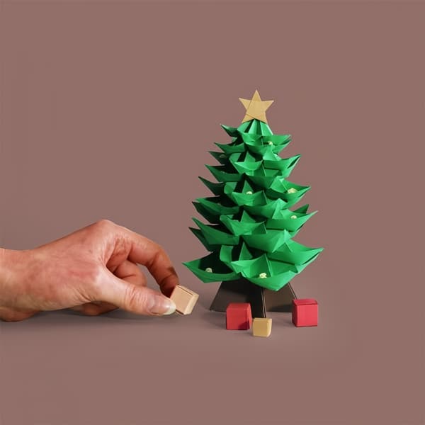 Børn Papirsæt Juletræ Papirhåndværkssæt til Feriefejring