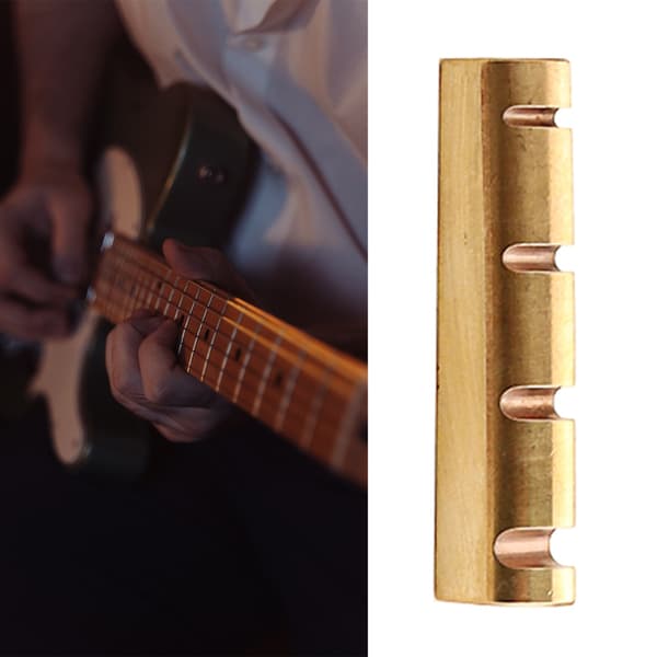 Pre-Slotted Brass Nuts Replacement 4 String Electric Bass Guitar Top Nut