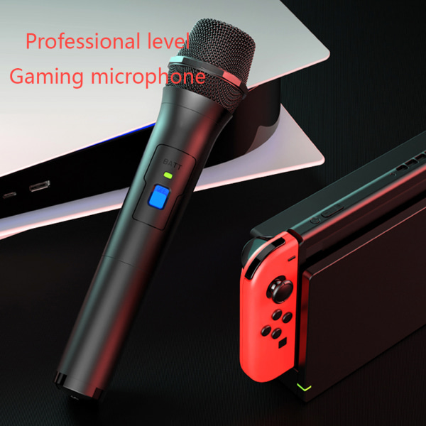 Högpresterande ergonomisk mikrofon trådlös mikrofon för Switch XB-One för Wii PC, spelmikrofon med adapter